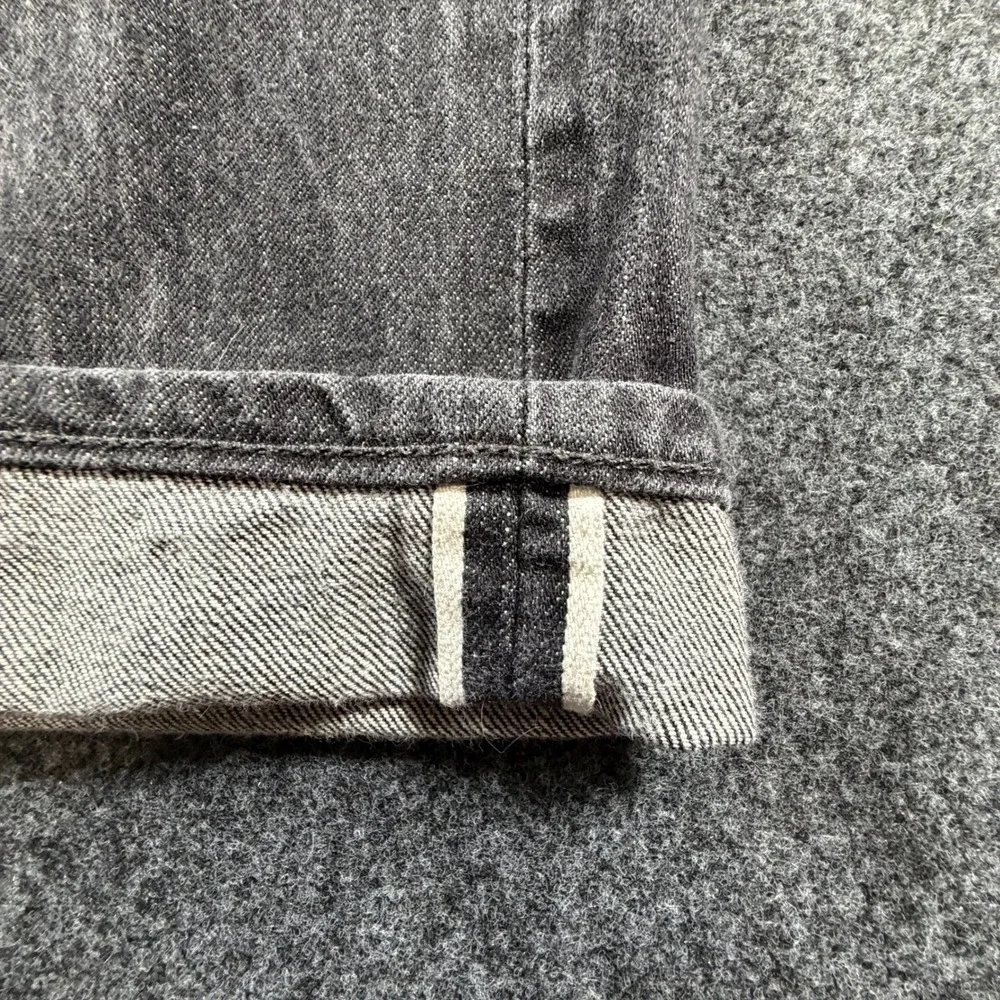Banana Republic Mens 34x32 Trooper Fit White Oak Cone Selvedge Denim Jeans Black